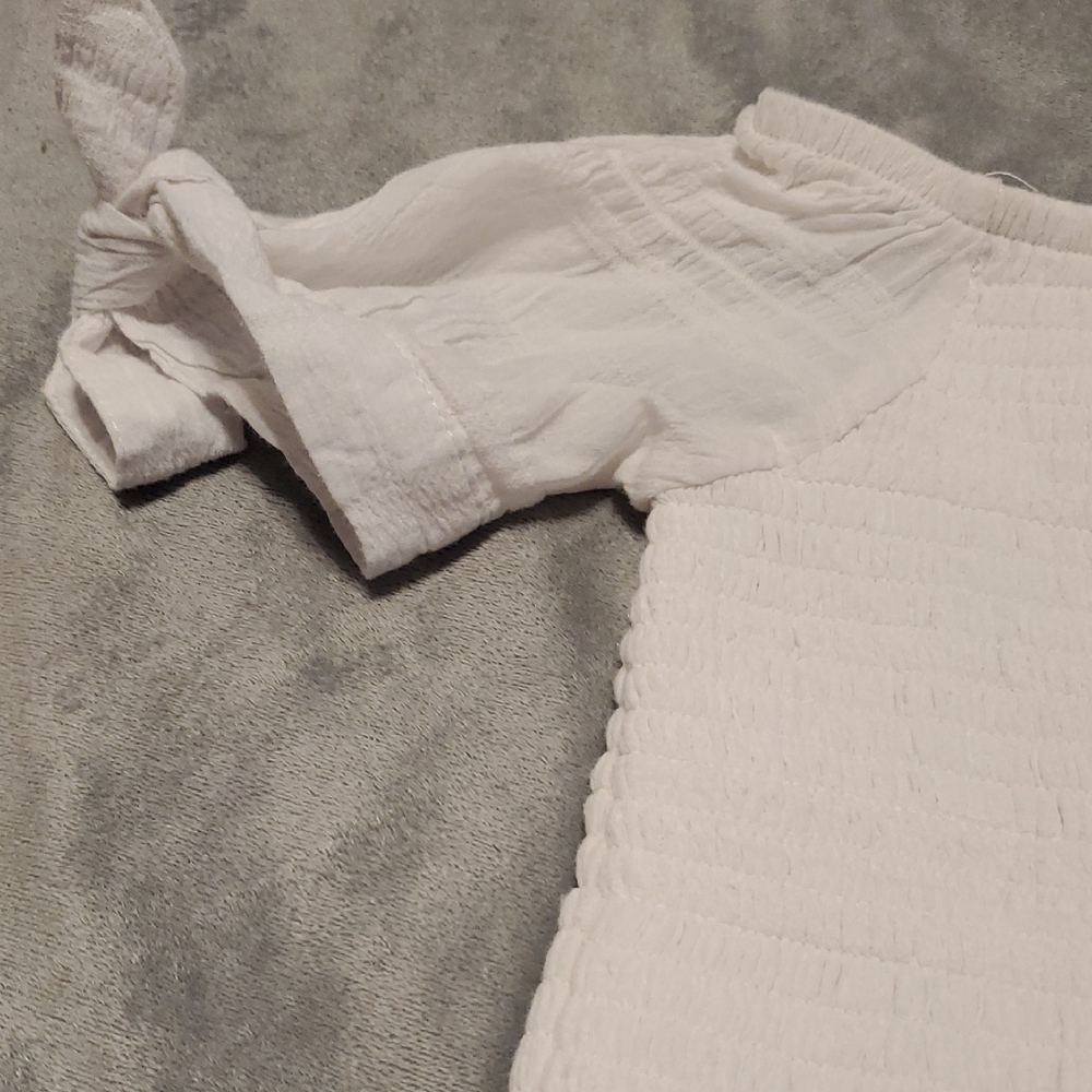 White Ruffled Kids Blouse - Picture 6 of 7